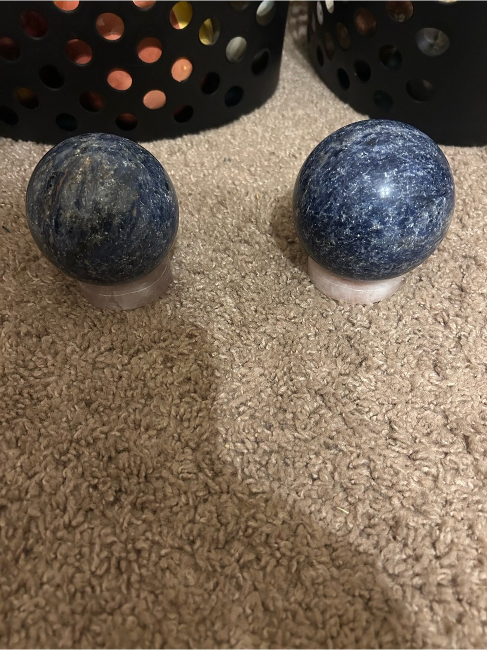 Genuine Sodalite Crystal Spheres – Set of 2